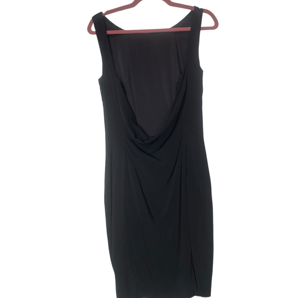 Love Moschino Black Shift Dress Drape Open Back Size ‎ 6 cocktail Party Evening - Picture 4 of 16